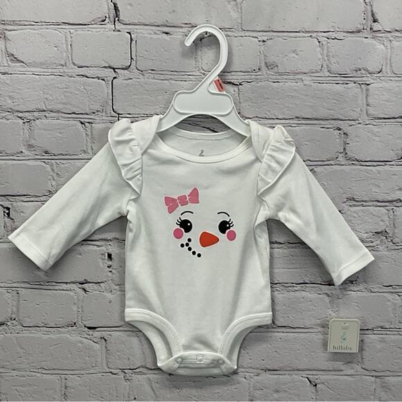 Lullaby Lane One Piece Top Girls Size 0-3 months Snowbaby Long Sleeve Snap Close - Picture 3 of 7